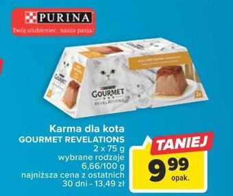 Carrefour Karma dla kota mus z kurczakiem purina gourmet revelations oferta