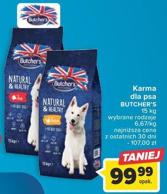 Carrefour Karma dla psa z kurczakiem butcher's natural & healthy oferta