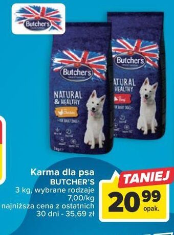 Carrefour Karma dla psa z wołowiną butcher's natural & healthy oferta