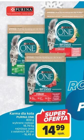 Carrefour Karma dla kota indoor indyk i pełne ziarna purina one oferta