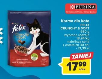 Carrefour Karma dla kota wołowina i kurczak z warzywami purina felix crunchy soft oferta