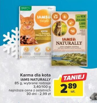 Carrefour Karma dla kota z nowozelandzką jagnięciną w sosie iams naturally oferta