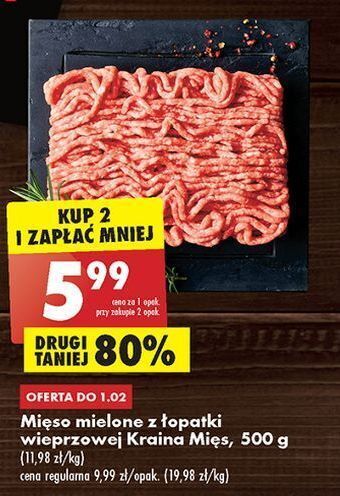 Biedronka Mięso mielone z łopatki wieprzowej kraina mięsa oferta