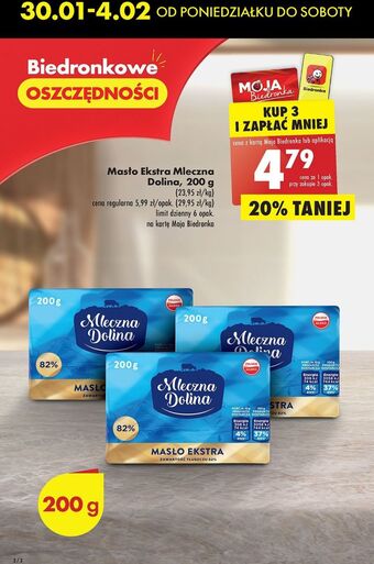 Biedronka Masło ekstra mleczna dolina oferta