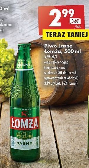 Biedronka Piwo łomża jasne (dawniej export) oferta