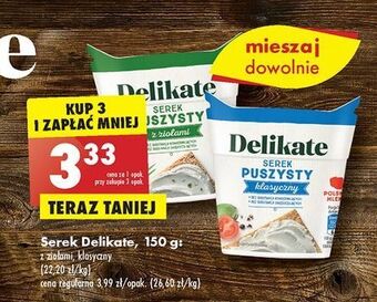 Biedronka Serek puszysty z ziołami delikate oferta