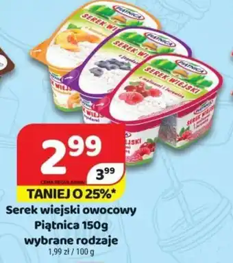 Delfin OSM Piątnica Serek wiejski owocowy 150g, wybrane rodzaje oferta