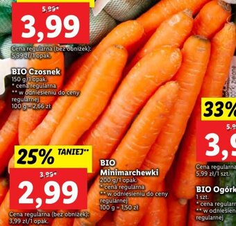 Lidl BIO Minimarchewki 200g oferta