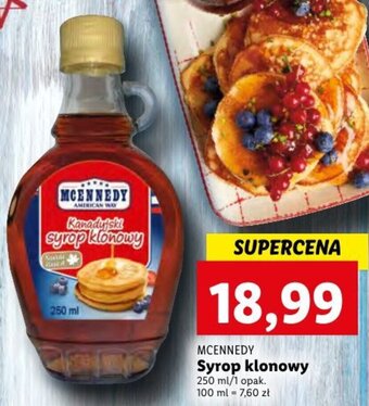 Lidl Mcennedy Syrop klonowy 250ml oferta