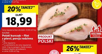 Lidl Rzeźnik Polski kurczak-filet z piersi, porcja rodzinna 1kg oferta