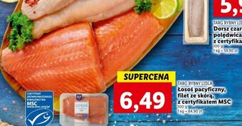 Lidl Łosoś pacyficzny, filet ze skórą, z certyfikatem MSC 100g oferta