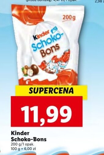 Lidl Ferrero Kinder Schoko-Bons 200g oferta
