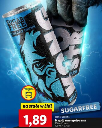 Lidl Kong Strong napój energetyczny 250ml oferta