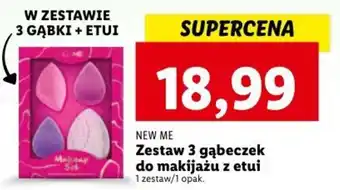 Lidl New Me zestaw 3 gąbeczki do makijażu z etui oferta