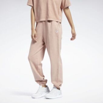 Spodnie dresowe z materiału frotte z małym logo reebok classics natural dye