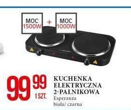 E.Leclerc Kuchenka 2-palnikowa yellowstone 1500 w + 1000 esperanza oferta