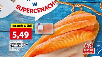 Lidl Pstrąg łososiowy filet ze skórą targ rybny lidla oferta