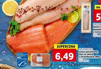 Lidl Łosoś pacyficzny filet ze skórą targ rybny lidla oferta