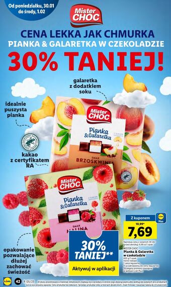 Lidl Pianka & galaretka malina mister choc oferta