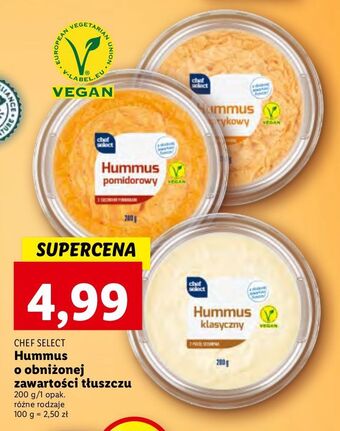 Lidl Hummus naturalny chef select oferta