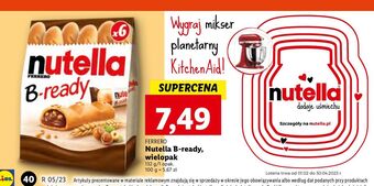 Lidl Chlebki z nadzieniem nutella b-ready oferta