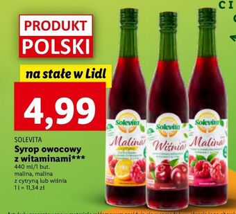 Lidl Syrop malinowy solevita oferta