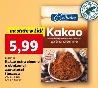 Lidl Kakao extra ciemne belbake oferta