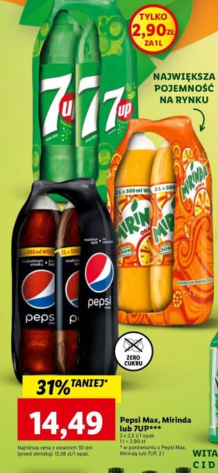 Lidl Napój orange mirinda oferta