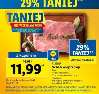Lidl Schab wieprzowy bez kości rzeźnik codzienna dostawa oferta