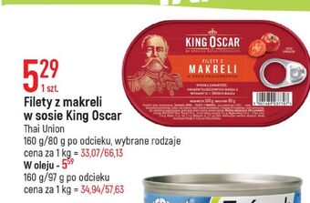 E.Leclerc Filety z makreli w sosie pomidorowym king oscar oferta