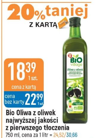 E.Leclerc Oliwa z oliwek wiodąca marka bio village oferta