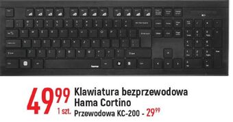 E.Leclerc Klawiatura przewodowa kc-200 czarna hama oferta