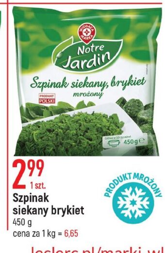 E.Leclerc Szpinak siekany wiodąca marka notre jardin oferta