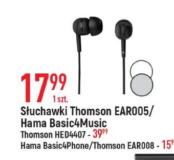 E.Leclerc Słuchawki ear3005 biały thomson oferta