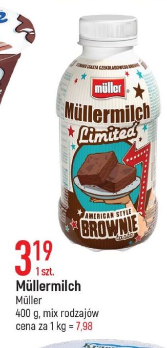 Napój mleczny american brownie mullermilch limited