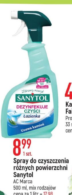 E.Leclerc Płyn dezynfekujący i czyszczący łazienka sanytol oferta