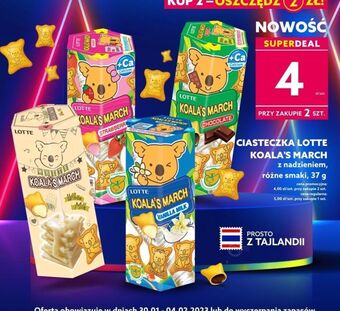 Dealz Ciasteczka waniliowe lotte koala's march oferta
