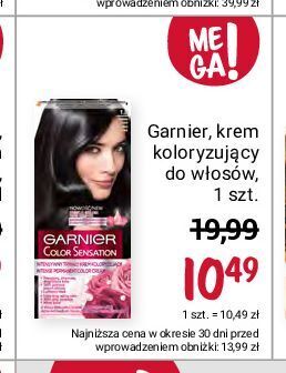 Rossmann Farba do włosów 1.0 głęboka onyksowa czerń garnier color sensation oferta