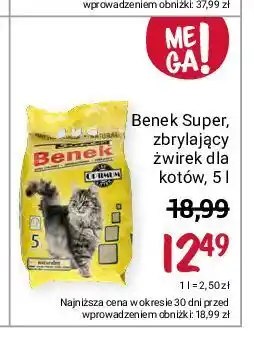 Rossmann Żwirek dla kota zbrylający naturalny benek oferta