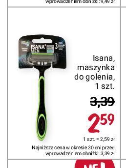 Rossmann Maszynka do golenia 3 ostrza isana for men oferta