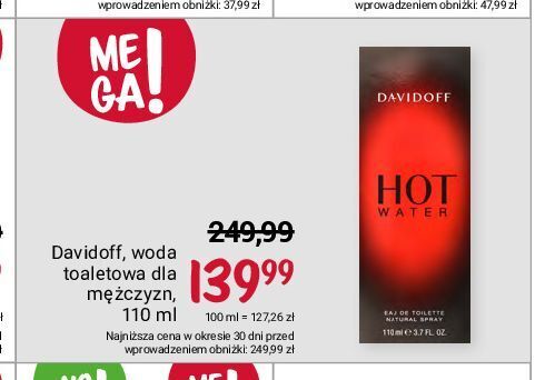 Rossmann Woda toaletowa davidoff hot water oferta