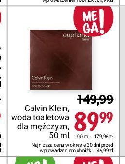 Woda toaletowa calvin klein euphoria for men