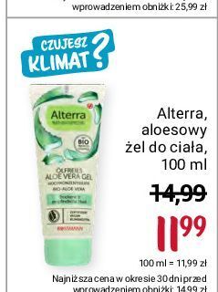 Rossmann Żel do ciała aloesowy alterra oferta