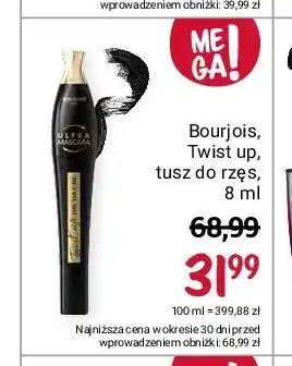 Rossmann Tusz do rzęs ultra black bourjois twist up the volume oferta