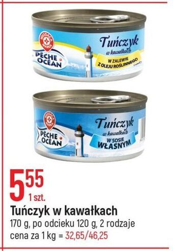 E.Leclerc Tuńczyk w kawałkach sosie własnym wiodąca marka peche ocean oferta