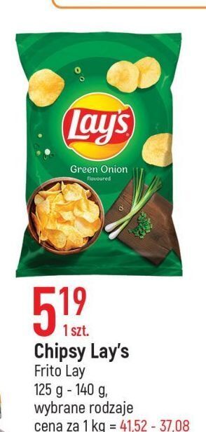 E.Leclerc Chipsy zielona cebulka lay's oferta