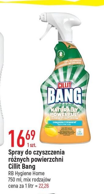 E.Leclerc Spray do łazienki cillit bang naturally powerful oferta
