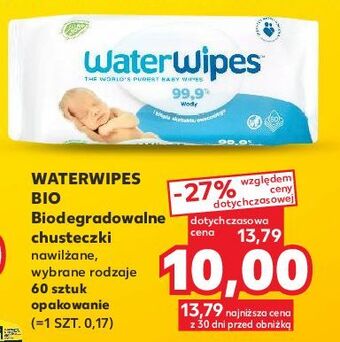 Kaufland Chusteczki nawilżane czystą wodą waterwipes oferta