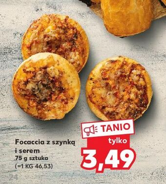 Kaufland Focaccia z szynką i serem oferta