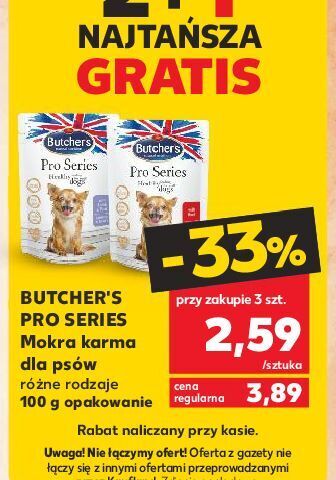 Kaufland Karma dla psa z jagnięciną i groszkiem butcher's pro series oferta
